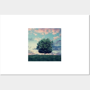 Tree On Hill Posters and Art